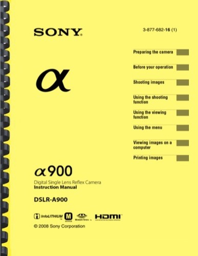 Sony alpha a900 owner - alpha,